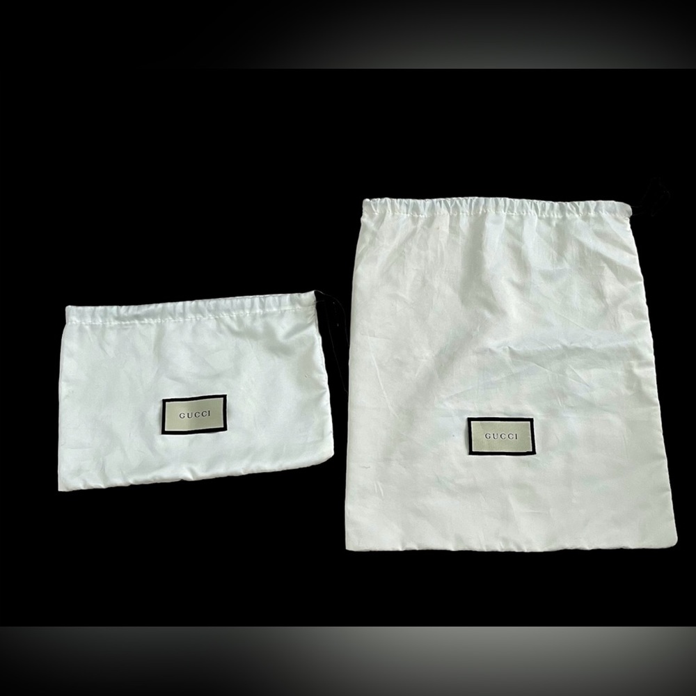 🌺 Gucci drawstring satin accessory dust bags - two!
